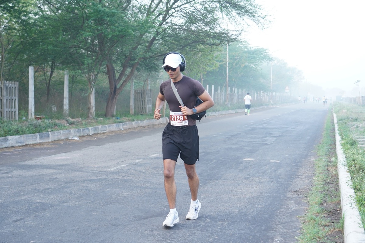 Running half marathon