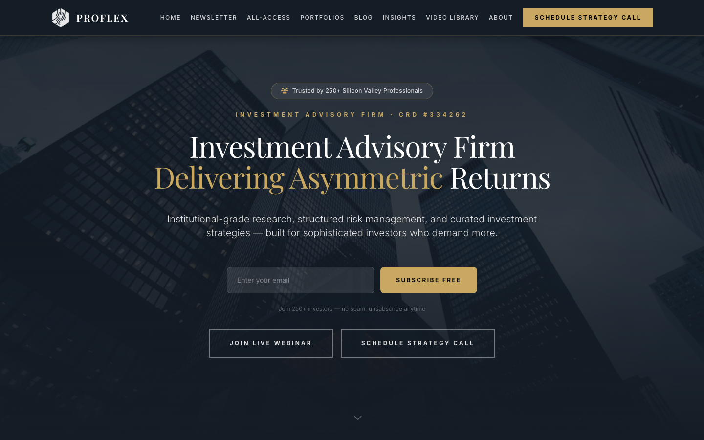 Proflex Finance website